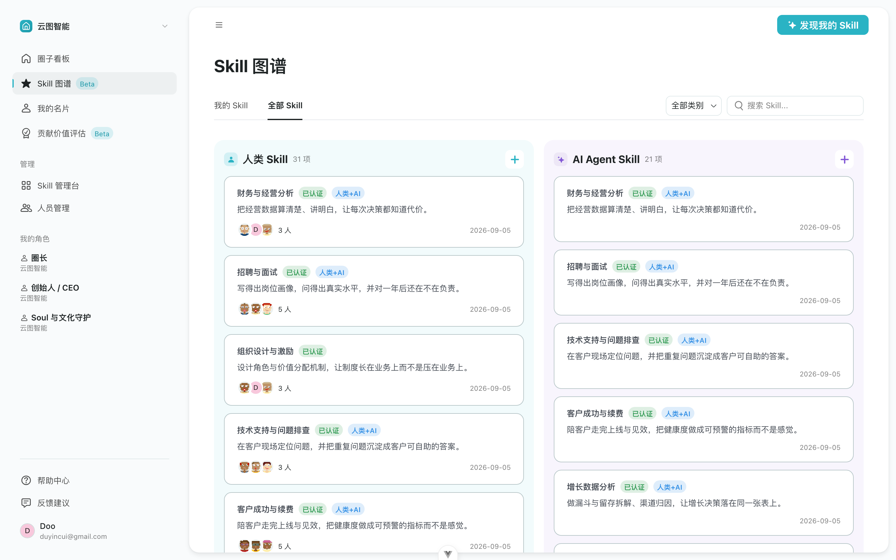Skill 图谱 - 全部 Skill 两栏
